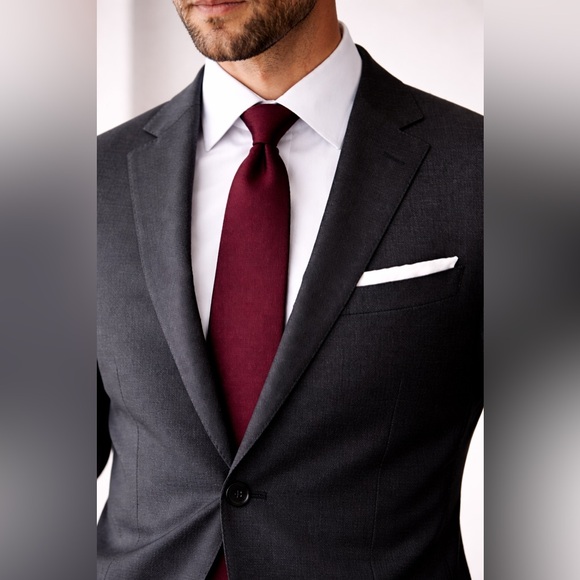 Dolce & Gabbana Other - Dolce & Gabbana Burgundy Silk Tie Made in Italy Solid Textured Designer Necktie